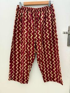 Printed Maroon Palazzos