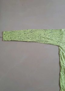 Lime Green Distressed Long Sleeve t shirt