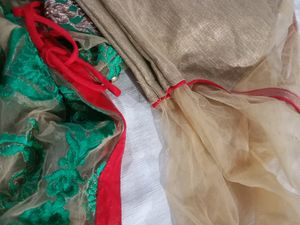 Elegant Green &amp; Gold Anarkali Suit