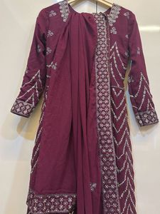 Exquisite Embroidered Ethnic Gown