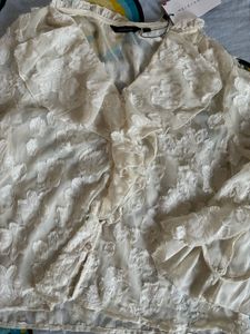 Elegant Lace Ruffle Blouse