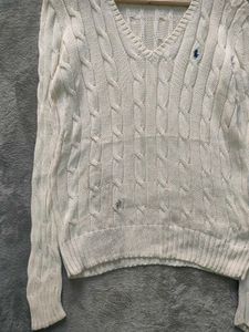 Polo Ralph Lauren Cable Knit V-Neck Sweater
