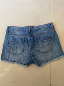Crochet Halter Top &amp; Denim Shorts Set