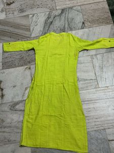 Vibrant Green Cotton Kurta