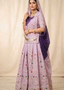 Lavender Rajputi Poshak Dress Material