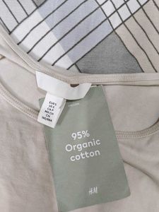 Cream Basic Organic Cotton T-Shirt