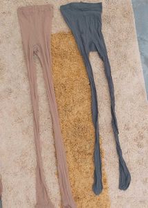 Sheer Tights - Beige & Grey