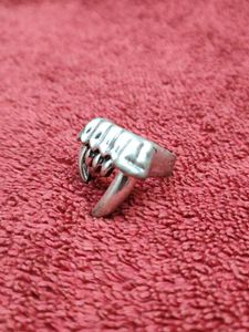 Fang Ring - Edgy Silver Tone