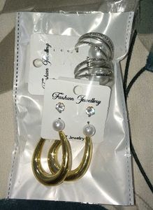 Chic Pearl &amp; Crystal Earring Set