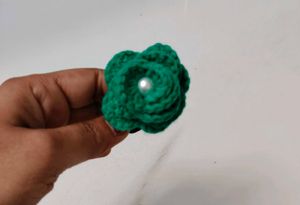 Crochet Flower Hair Clips - Set of Four