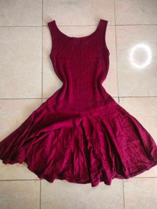 lolita Maroon Sleeveless Skater Dress🌹🍒🍣⛽