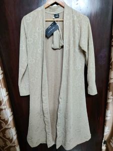 Beige Long Cardigan with Pattern💫🦋