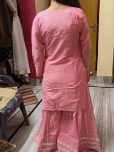 Pretty Pink Kurta Set with Palazzo ( 4 pcs )