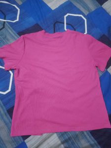 Pink T-Shirt with Unique Design