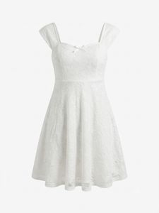 Elegant White Lace Dress