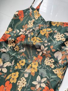 Floral Print Slip bodycon backless dress