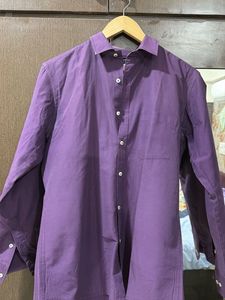 Men's Purple Button-Down Shirt