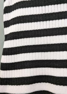 Striped V-Neck Knit Tank Top with a tie up bolero