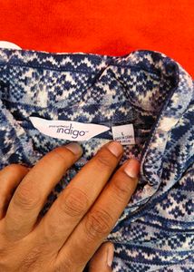 Unisex Stylish Blue &amp; White Patterned Vest