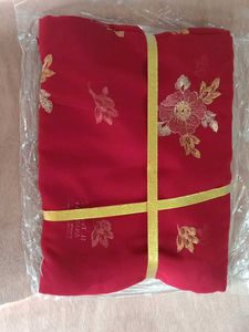New Red Embroidered Saree