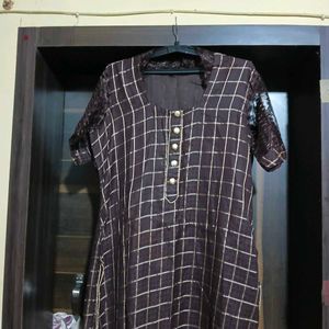 Chic Checked Kurta Set