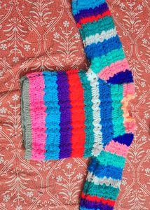 Vibrant Crochet Knit Sweater