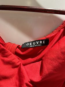 Red Off-the-Shoulder Mini Dress