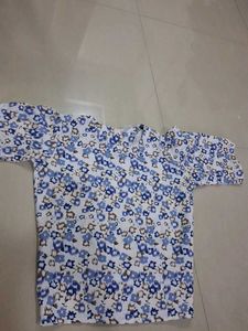 Cute Floral Print Puff Sleeve Top