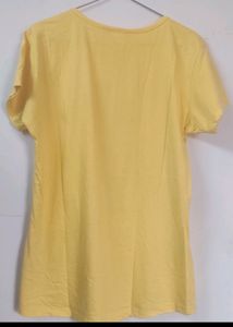 Women A Line Black 🖤 Dress And Yellow Cotton Tshirt 👕