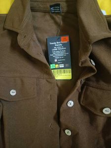Chic Brown Shirt Dress with Puff Sleeves