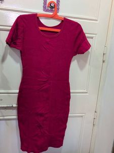 Women's Red Short Sleeve Dress
