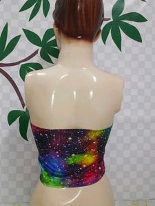 )1000)Galaxy Print Tube Top