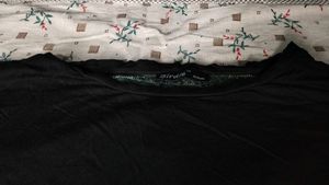 Black T-Shirt with Tribal Pocket and back design