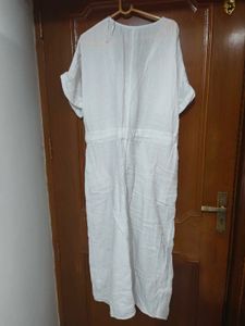 Casual White Button-Down Dress