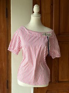 Chic Striped Off-Shoulder Top