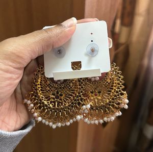 Antique Gold Jhumka Earrings