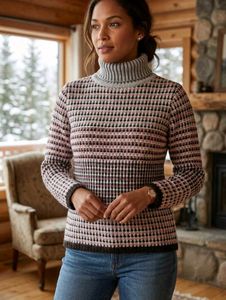 SALE🔥👉🏻Cozy Fair Isle Knit Turtleneck Sweater