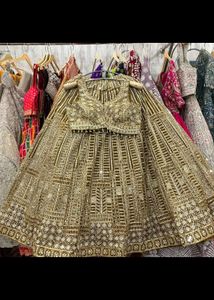 Stunning Gold Sequined Lehenga Choli