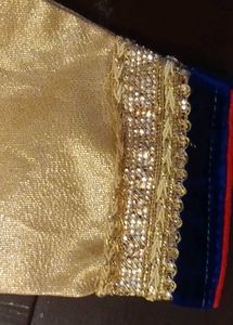 Golden Readymade Saree Blouse