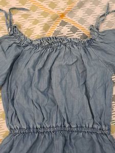 Denim Off-Shoulder Dress