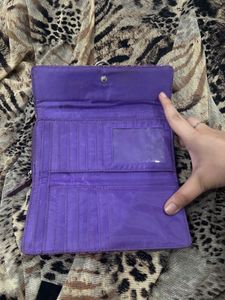 SALE Y2k Bluebird Purple Croc Embossed Wallet