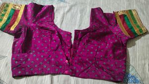 beautiful purple bandhani sari with blouse