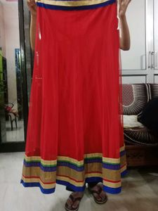 Stunning Red &amp; Blue Lehenga Choli