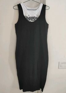 Black Ribbed Bodycon dress