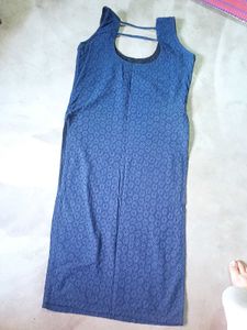 Elegant Blue Sleeveless Kurta