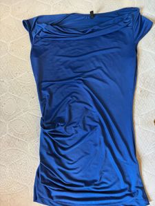 Navy Blue Textured Dress