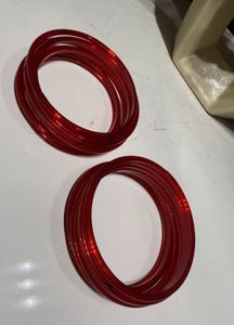 14 Red Bangles Set