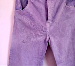 PURPLE WIDE LEG JEANS