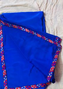 Royal Blue Embroidered Saree