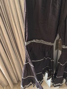 Black Sharara Pants  with silver lace